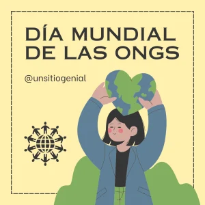 Post Instagram Día Mundial de las ONGs Ilustrado Profesional Sencillo Simple Minimalista Amarillo V