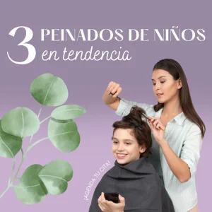 Post de instagram peluquería mujer verde morado