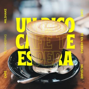 Posteo de Instagram para Cafetería Frase Moderno Amarillo