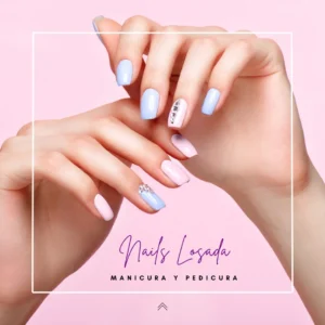 Pink Nail salon promotion Instagram story (55 x 90 px) (1080 x 1080 px)