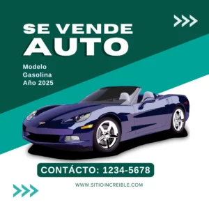 Post de Instagram Se Vende Automóvil Moderno Llamativo Verde